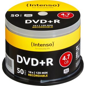 Intenso DVD+R 4.7GB - 16x Snelheid - 50 Stuks - Cakebox