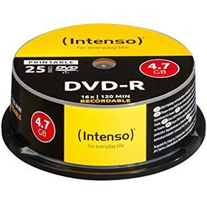 Intenso DVD-R Disc - 4.7 GB - 25 Stuks - Spindel - Bedrukbaar