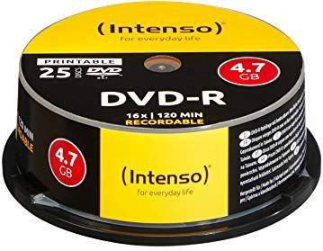 Intenso DVD-R Disc - 4.7 GB - 25 Stuks - Spindel - Bedrukbaar