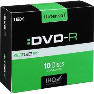 Intenso 1x10 DVD-R 4,7GB 16x Speed, Slimcase