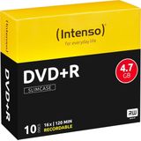 Intenso DVD + R 4,7 GB snelheid, 1 8 x resistent, krasbestendig, uitwerpbehuizing ""Kick Out Case Single Version"", 5 stuks