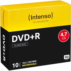 Intenso DVD+R Disc 4.7GB 10 Stuks Slimcase