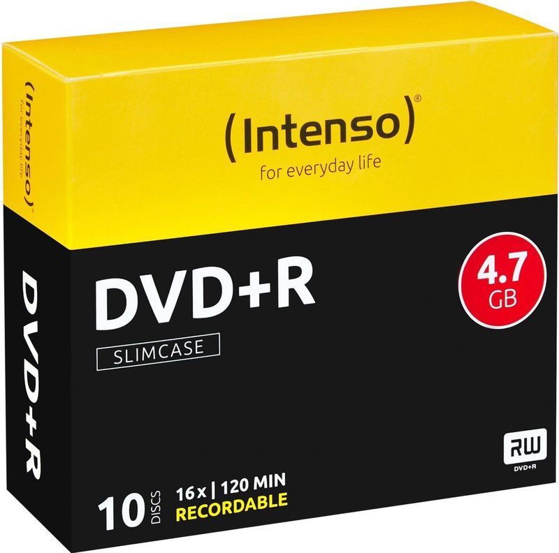 Intenso DVD+R Disc 4.7GB 10 Stuks Slimcase
