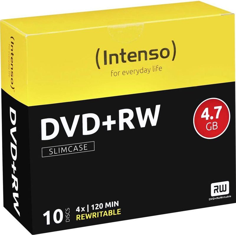 Intenso - Dvd+Rw 4,7GB - Optische Gegevensdrager - 10 Stuks