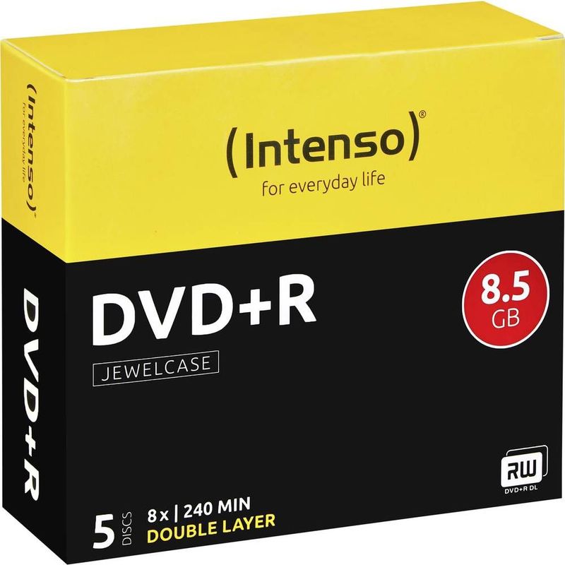 Intenso DVD+R DL 8.5GB - 5 Stuks Jewelcase