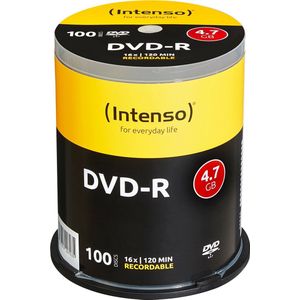 Intenso DVD-Rohling DVD-R 4.7 GB 16x 100er Spindel