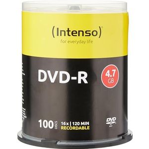 Intenso 1x100 DVD-R 4,7GB 16x Speed, Cakebox