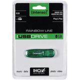 Intenso USB 2.0-stick 4G - Rainbow Lin - Blauw (R) 28MB/ - (W) 6.5MB/ - Blisterverpakking