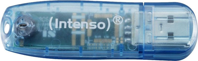 Intenso USB 2.0-stick 4G - Rainbow Lin - Blauw (R) 28MB/ - (W) 6.5MB/ - Blisterverpakking