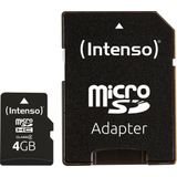 Intenso 3403450 flashgeheugen 4 GB MicroSDHC Klasse 4