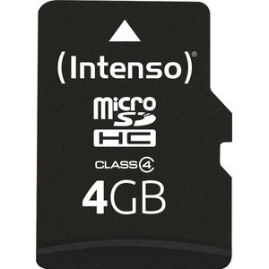 Intenso 3403450 flashgeheugen 4 GB MicroSDHC Klasse 4