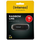 Intenso Rainbow Line USB-stick 16 GB Zwart 3502470 USB 2.0
