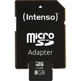 8 GB MicroSD geheugenkaart Class 4 8GB met SD adapter