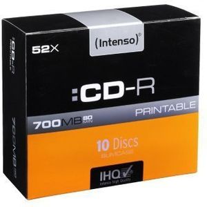 Intenso 1801622 CD-R 80 disc 700 MB 10 stuk(s) Slimcase Bedrukbaar