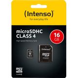 16 GB MicroSD geheugenkaart Class 4 16GB met SD adapter (3403470)