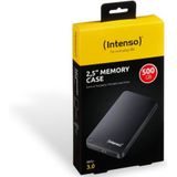 Intenso - Memory Case - Externe Harde Schijf - Zwart - 500GB - USB 3.0