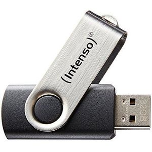 Intenso Basic Line 3503470 USB 2.0 geheugenstick (16 GB), zwart/zilver