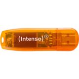Intenso Rainbow Line USB Stick - 64GB - Oranje