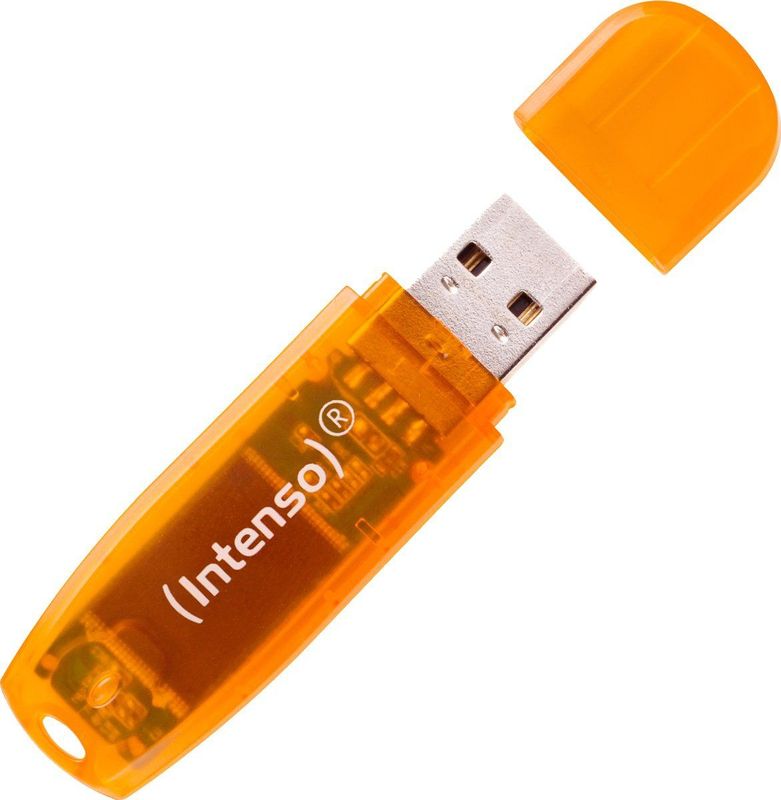 Intenso Rainbow Line USB Stick - 64GB - Oranje