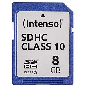 Intenso SDHC-kaart 8GB, Class 10 (R) 25MB/s, (W) 10MB/s, blisterverpakking