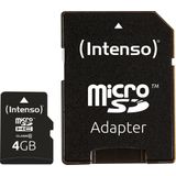 Intenso 4GB Micro SDHC 4GB Micro SDHC Klasse 10 flashgeheugen