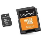 Intenso 8GB Micro SDHC 8GB Micro SDHC Class 10 flashgeheugen