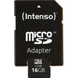 Intenso - Micro SDHC Kaart - Class 10 - 16GB - Dataopslag