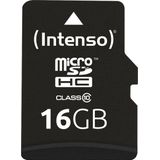 Intenso - Micro SDHC Kaart - Class 10 - 16GB - Dataopslag