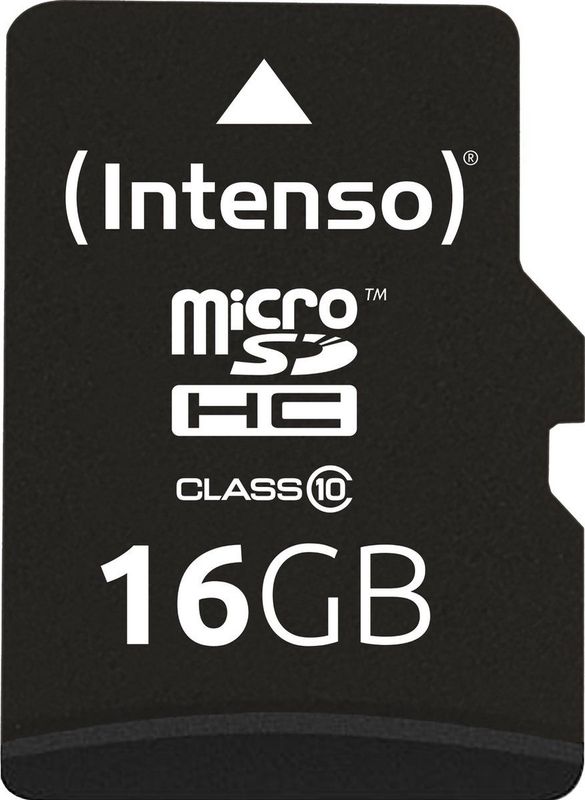 Intenso - Micro SDHC Kaart - Class 10 - 16GB - Dataopslag