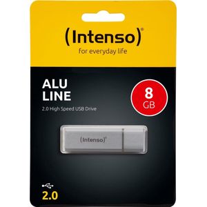 Intenso Alu Line zilver 8GB USB Stick 2.0