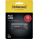 Intenso - Alu Line - USB-stick - Grijs - 32GB - USB 2.0