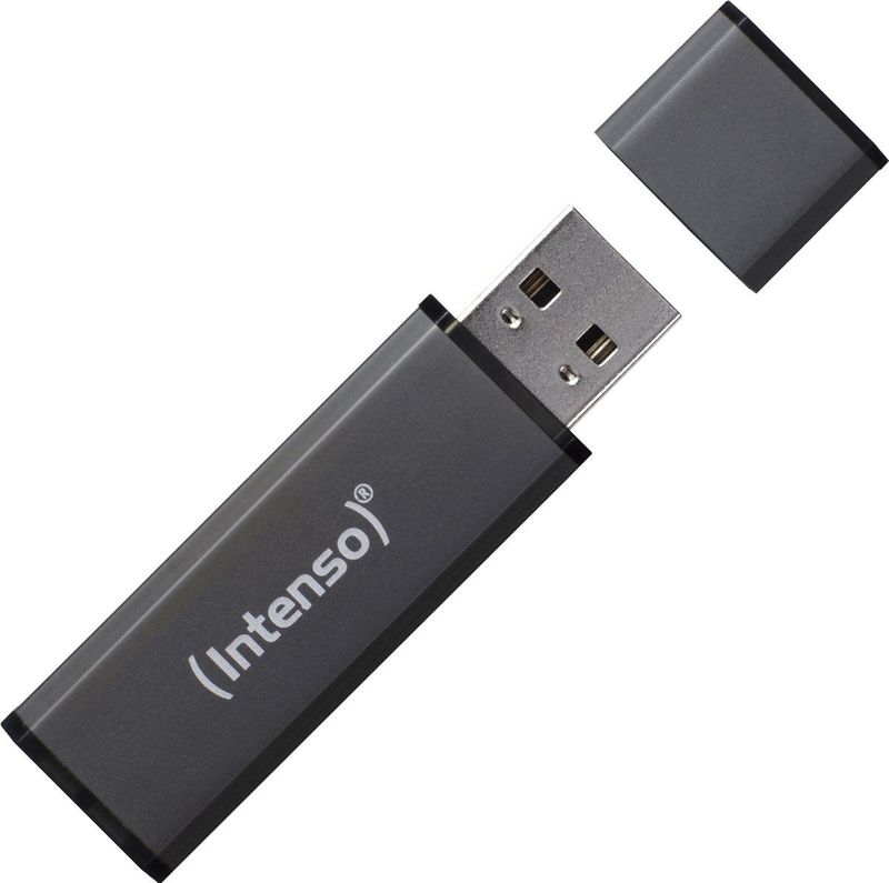 Intenso - Alu Line - USB-stick - Grijs - 64GB - USB 2.0