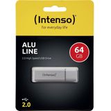 Intenso Alu Line USB Stick 64GB - Zilver - USB 2.0
