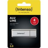 Intenso - Alu Line - USB Stick - Zilver - 4GB