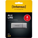 Intenso - Alu Line - USB Stick - Zilver - 4GB