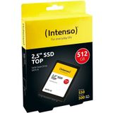 Intenso Interne 2,5"" SSD SATA III Top, 512 GB, 550 MB/Sekunden, Schwarz