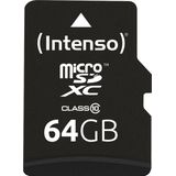 Intenso 64GB MicroSD Speicherkarte inkl. SD Adapter [Class 10]