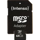 Intenso 64GB MicroSD Speicherkarte inkl. SD Adapter [Class 10]