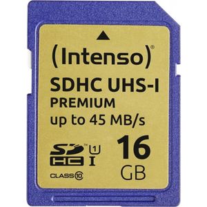 (Intenso) SDHC kaart UHS-1 Premium - 16GB - Class 10 (3421470)