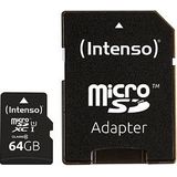 Intenso Micro SDXC Geheugenkaart 64GB - Class 10 - UHS-I Premium - Met SD Adapter