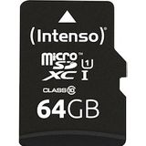 Intenso Micro SDXC Geheugenkaart 64GB - Class 10 - UHS-I Premium - Met SD Adapter