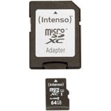 Intenso Micro SDXC Geheugenkaart 64GB - Class 10 - UHS-I Premium - Met SD Adapter