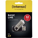 Intenso - Basic Line USB-stick - 32 GB - Zwart - USB-A 2.0