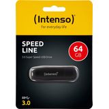 (Intenso) Speed Line USB Drive - 64GB - USB 3.0 Super Speed - 70MB/S - Zwart