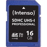 Intenso - Professionele SDHC UHS-I - Geheugenkaart - Blauw - 16GB - Tot 100 MB/s