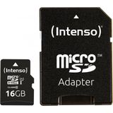 Intenso Professional microSDHC-kaart 16 GB Class 10, UHS-I Incl. SD-adapter