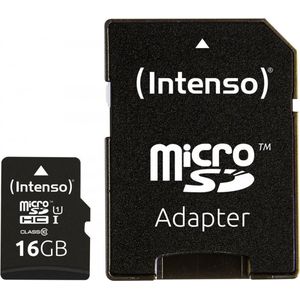 Intenso - 3433470 - Micro SDHC - Black - 16GB - UHS Class 10
