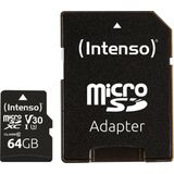 Intenso - Micro SDXC-kaart - 64 GB - Zwart - UHS-I