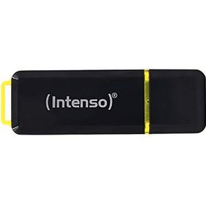 Intenso Hogesnelheidslijn (128 GB, USB A, USB 3.1), USB-stick, Geel, Zwart