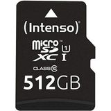 Micro SD Memory Card with Adaptor INTENSO 3423493 512 GB 45 MB/s